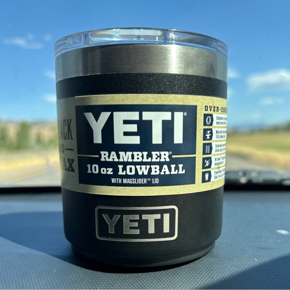 10 oz Lowball New Black Yeti Rambler